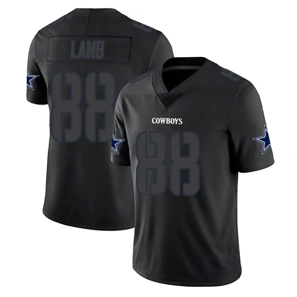 D.Cowboys #88 CeeDee Lamb Player Black Impact Limited Home Game ROCER Stitched Jerseys