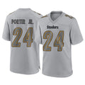 P.Steelers #24 Joey Porter Jr. Player Gray Atmosphere Fashion Home Game ROCER Stitched Jerseys