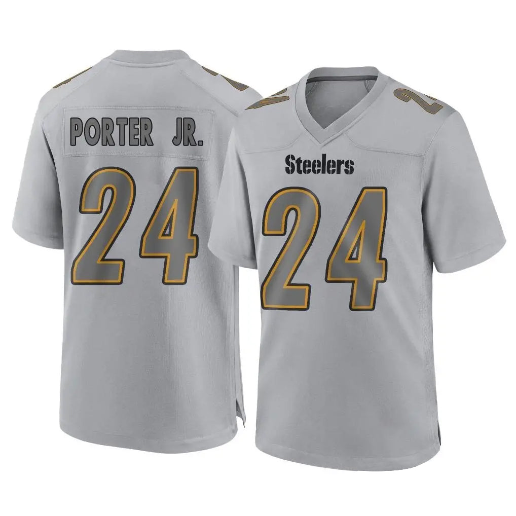 P.Steelers #24 Joey Porter Jr. Player Gray Atmosphere Fashion Home Game ROCER Stitched Jerseys