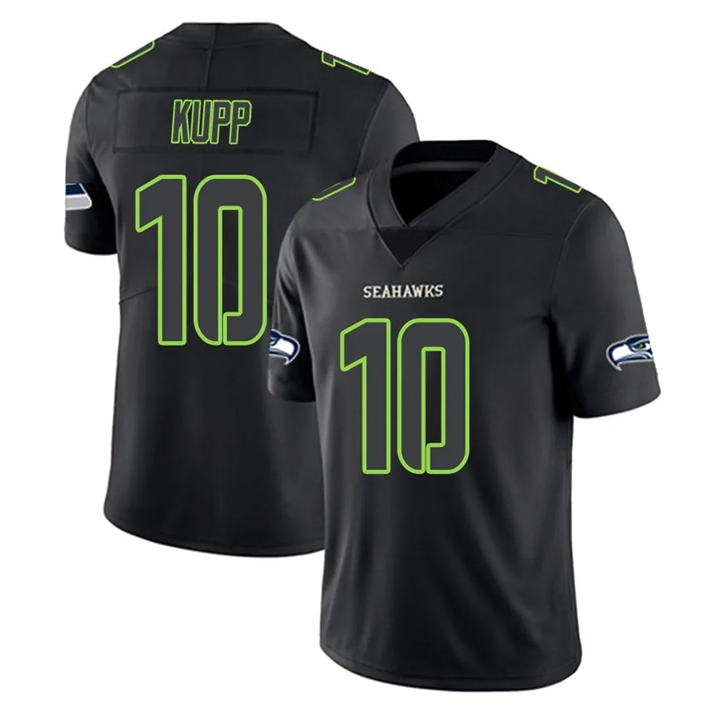 S.Seahawks #10 Cooper Kupp Player Black Impact Limited Home Game ROCER Stitched Jerseys
