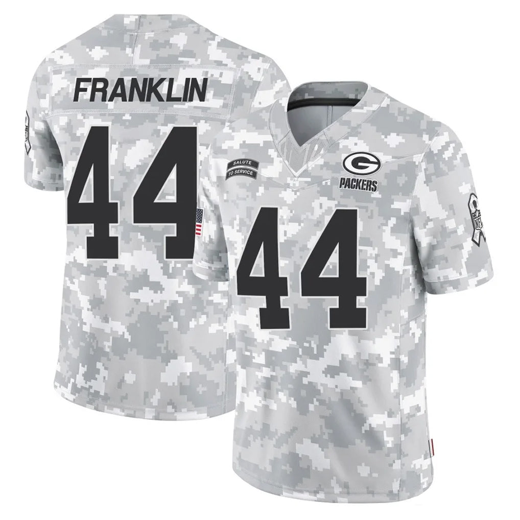 GB.Packers #44 Zaire Franklin Player Arctic Camo Salute To Service Limited ROCER Stitched Jerseys