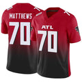A.Falcons #70 Jake Matthews Player Red Vapor F.U.S.E. Limited ROCER Stitched Jerseys