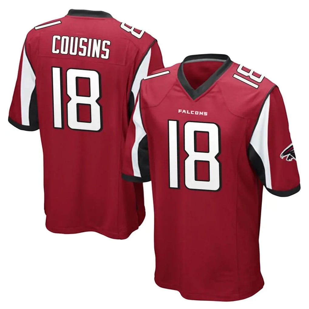 A.Falcons #18 Kirk Cousins Player Red Color Vapor Home Game ROCER Stitched Jerseys