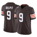 C.Browns #9 Grant Delpit Player Brown Vapor F.U.S.E. Limited Home Game ROCER Stitched Jerseys