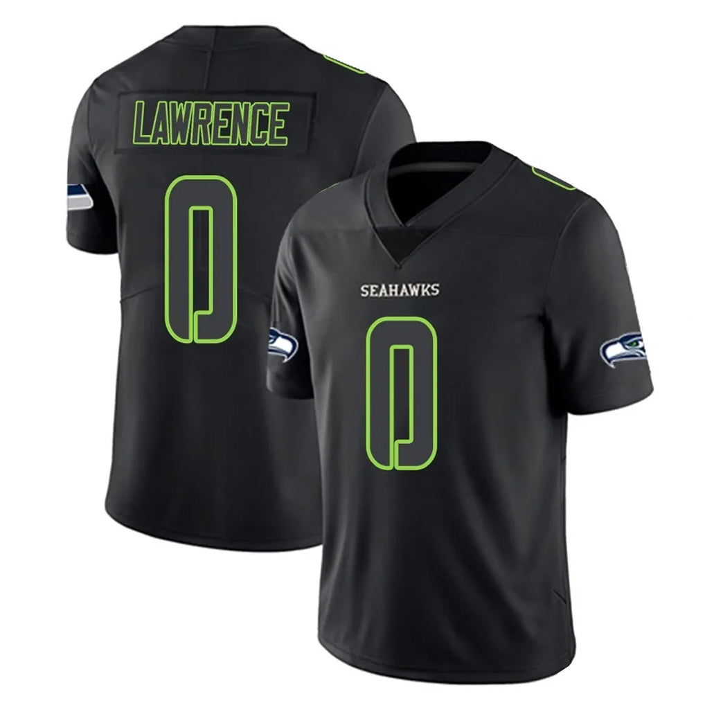 S.Seahawks #0 DeMarcus Lawrence Player Black Impact Limited Home Game ROCER Stitched Jerseys