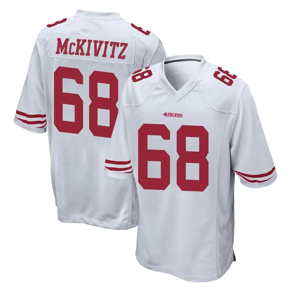 SF.49ers #68 Colton McKivitz Player White Home Game ROCER Stitched Jerseys