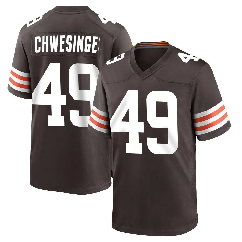 C.Browns #49 Carson Schwesinger Player Brown Home Game ROCER Stitched Jerseys