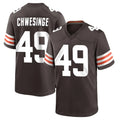 C.Browns #49 Carson Schwesinger Player Brown Home Game ROCER Stitched Jerseys