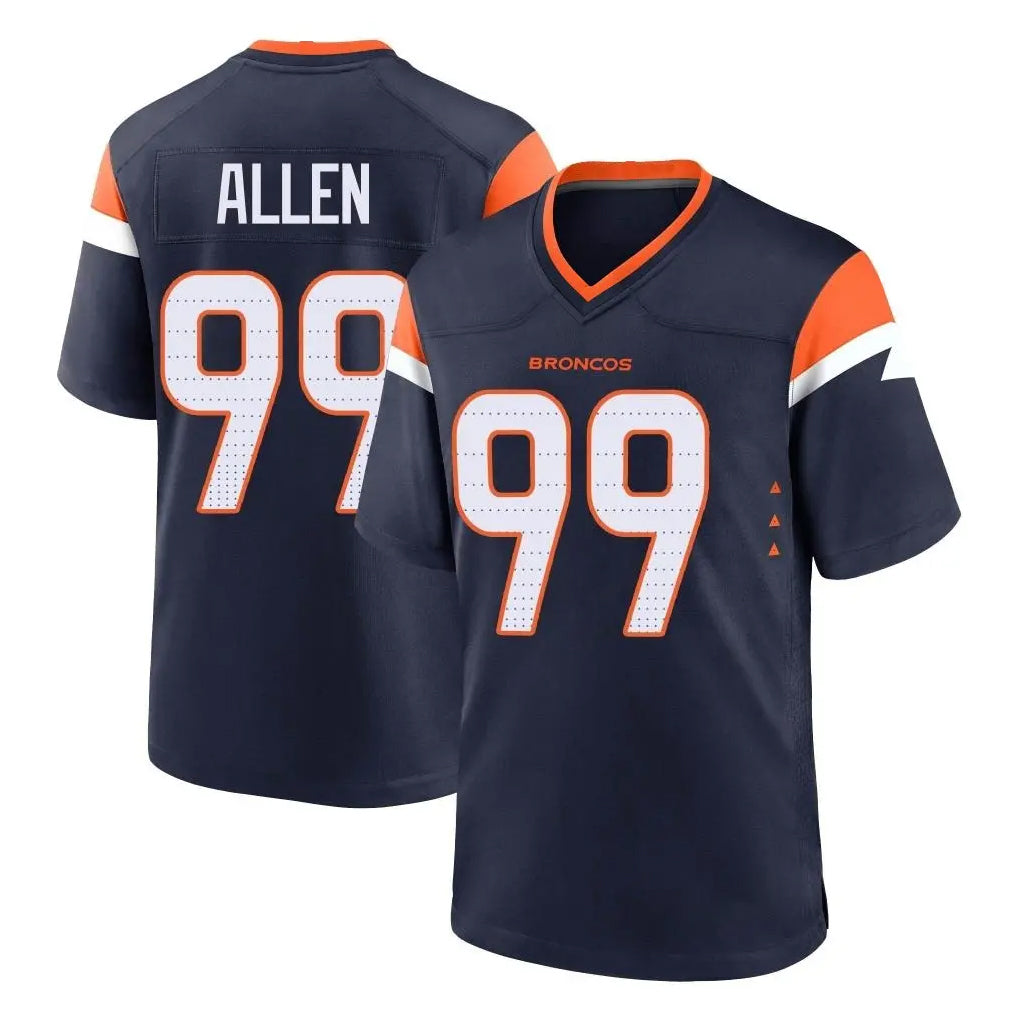 D.Broncos #99 Zach Allen Player Navy Home Game ROCER Stitched Jerseys