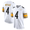 P.Steelers #4 DK Metcalf Player White Home Game ROCER Stitched Jerseys