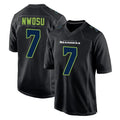 S.Seahawks #7 Uchenna Nwosu Player Black Limited Fashion Home Game ROCER Stitched Jerseys