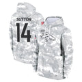 D.Broncos #14 Courtland Sutton Player Arctic Camo Salute to Service Hoodies Limited Game ROCER Stitched Jerseys