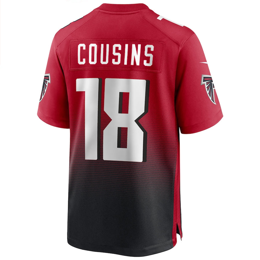 A.Falcons #18 Kirk Cousins Player Red Home Game ROCER Stitched Jerseys
