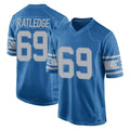 D.Lions #69 Tate Ratledge Player Blue Vapor Untouchable Throwback Game ROCER Stitched Jerseys