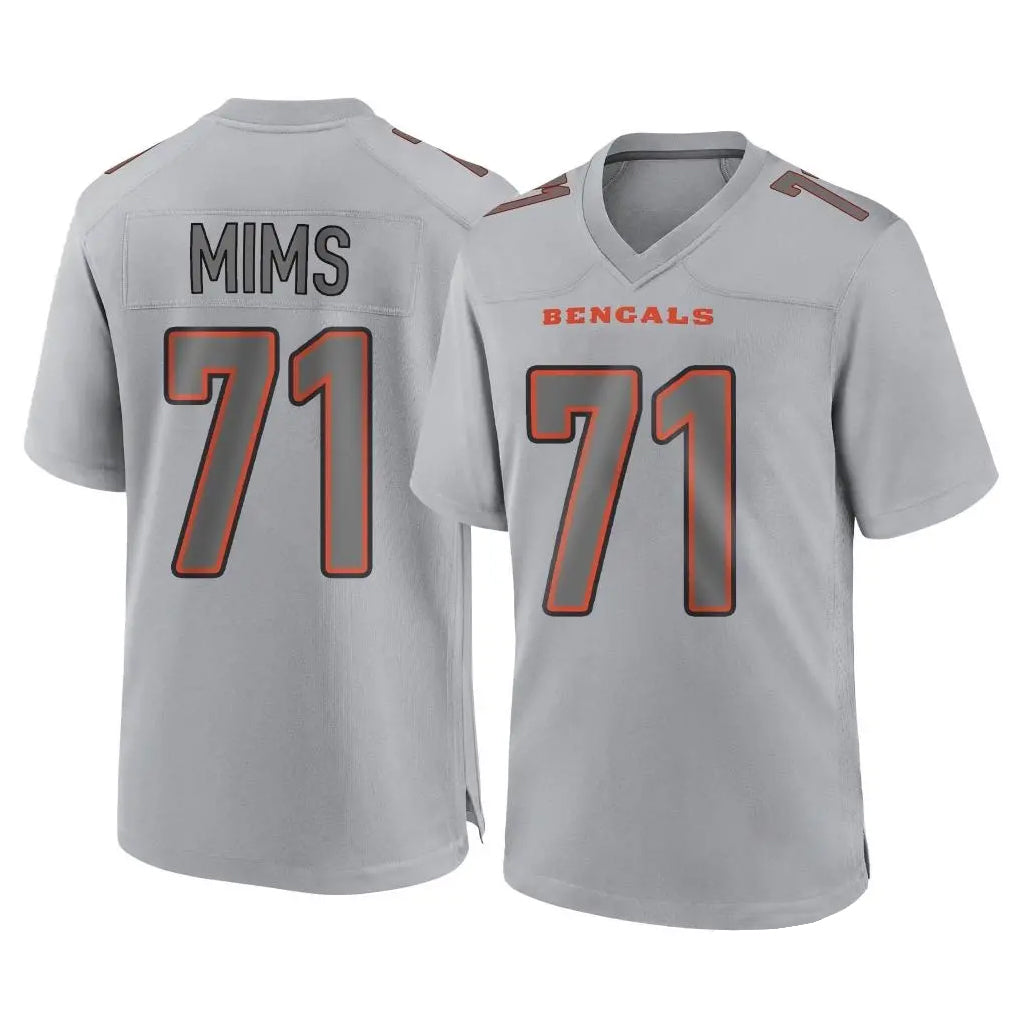 C.Bengals #71 Amarius Mims Player Gray Atmosphere Fashion Game ROCER Stitched Jerseys