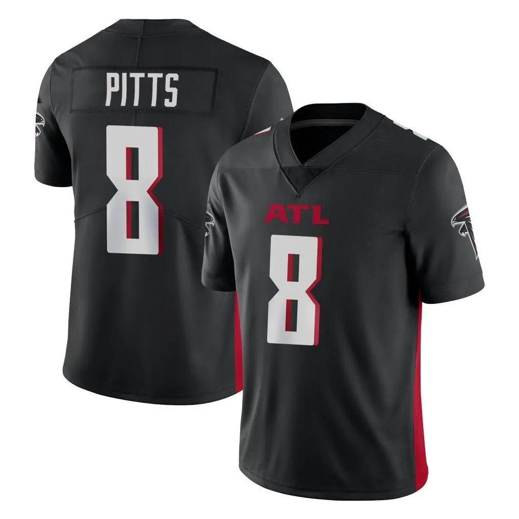A.Falcons #8 Kyle Pitts Sr. Player Black Vapor Untouchable Limited Home Game ROCER Stitched Jerseys