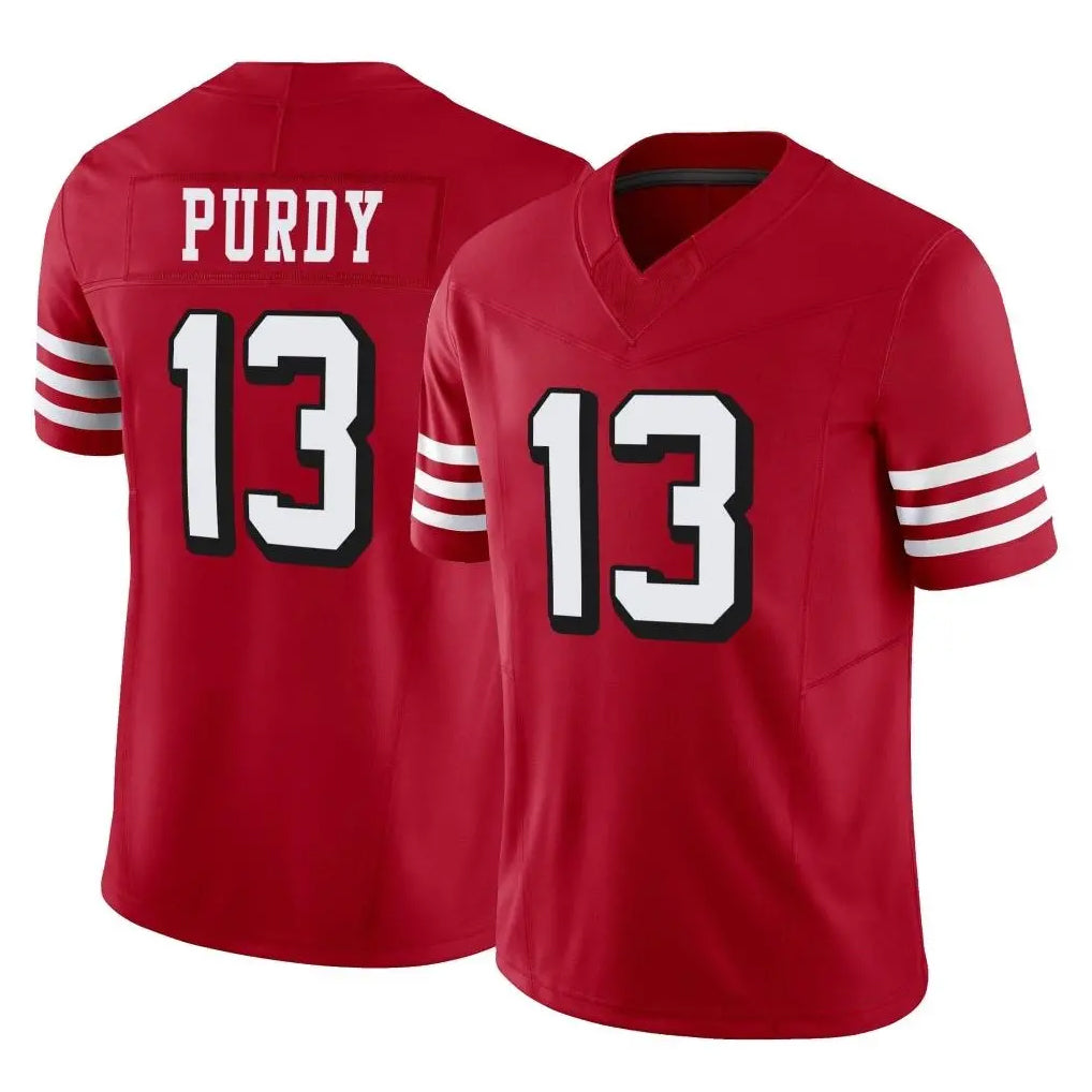 SF.49ers #13 Brock Purdy Player Red Limited Alternate Vapor F.U.S.E. Home Game ROCER Stitched Jerseys