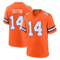 D.Broncos #14 Courtland Sutton Player Orange Alternate Collection Throwback Game ROCER Stitched Jerseys
