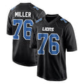 D.Lions #76 Blake Miller Player Black Fashion Home Game ROCER Stitched Jerseys
