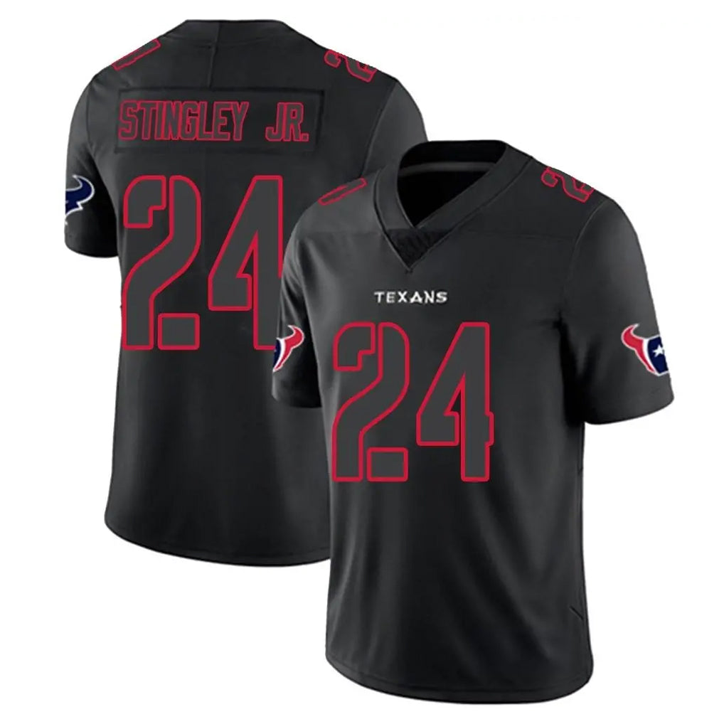 H.Texans #24 Derek Stingley Jr. Player Black Impact Limited Game ROCER Stitched Jerseys