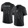 P.Steelers #54 Zach Frazier Player Black Reflective Limited Home Game ROCER Stitched Jerseys
