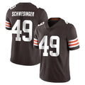 C.Browns #49 Carson Schwesinger Player Brown Color Vapor Untouchable Limited Home Game ROCER Stitched Jerseys