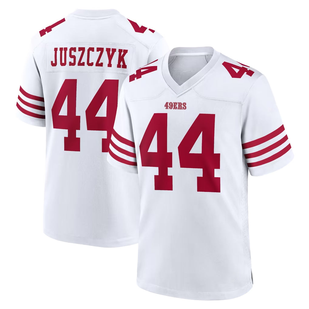 SF.49ers #44 Kyle Juszczyk Player White Game Home ROCER Stitched Jerseys