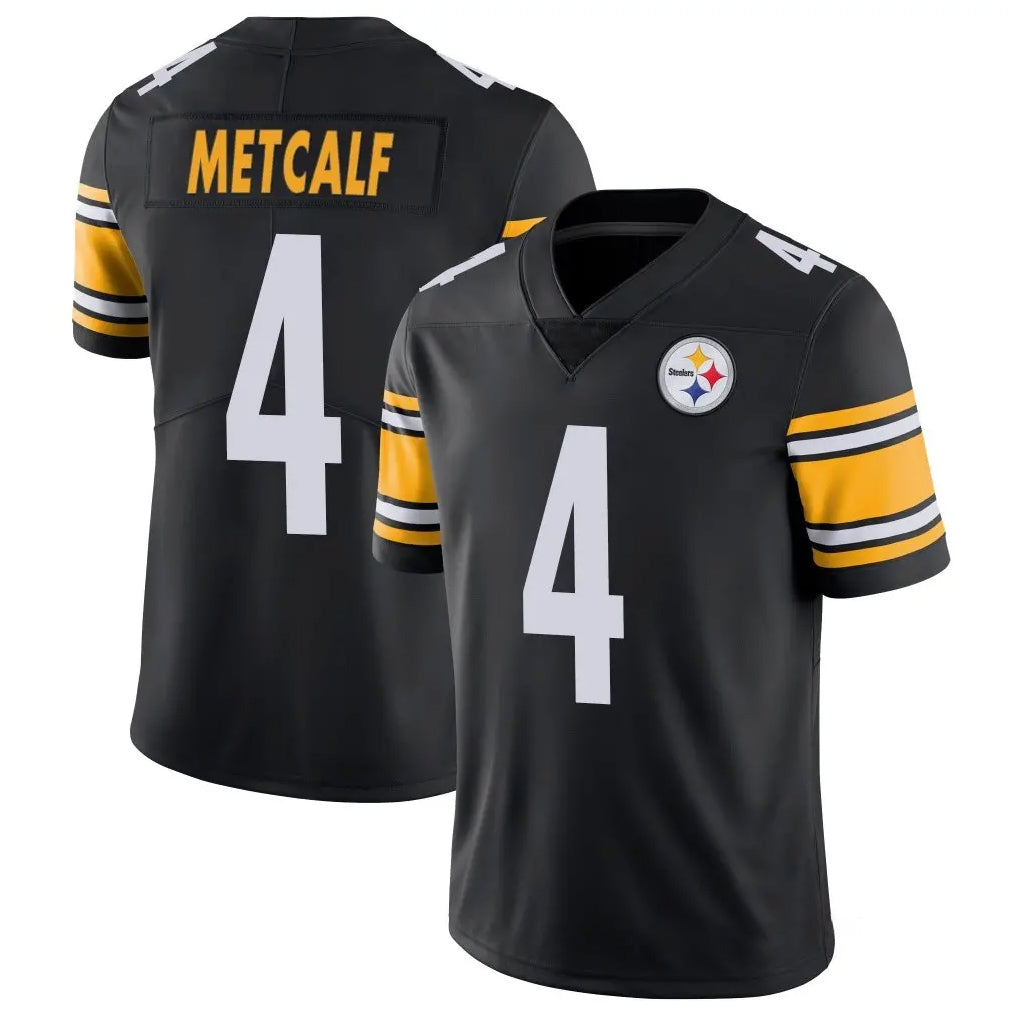 P.Steelers #4 DK Metcalf Player Black Limited Vapor Untouchable Home Game ROCER Stitched Jerseys