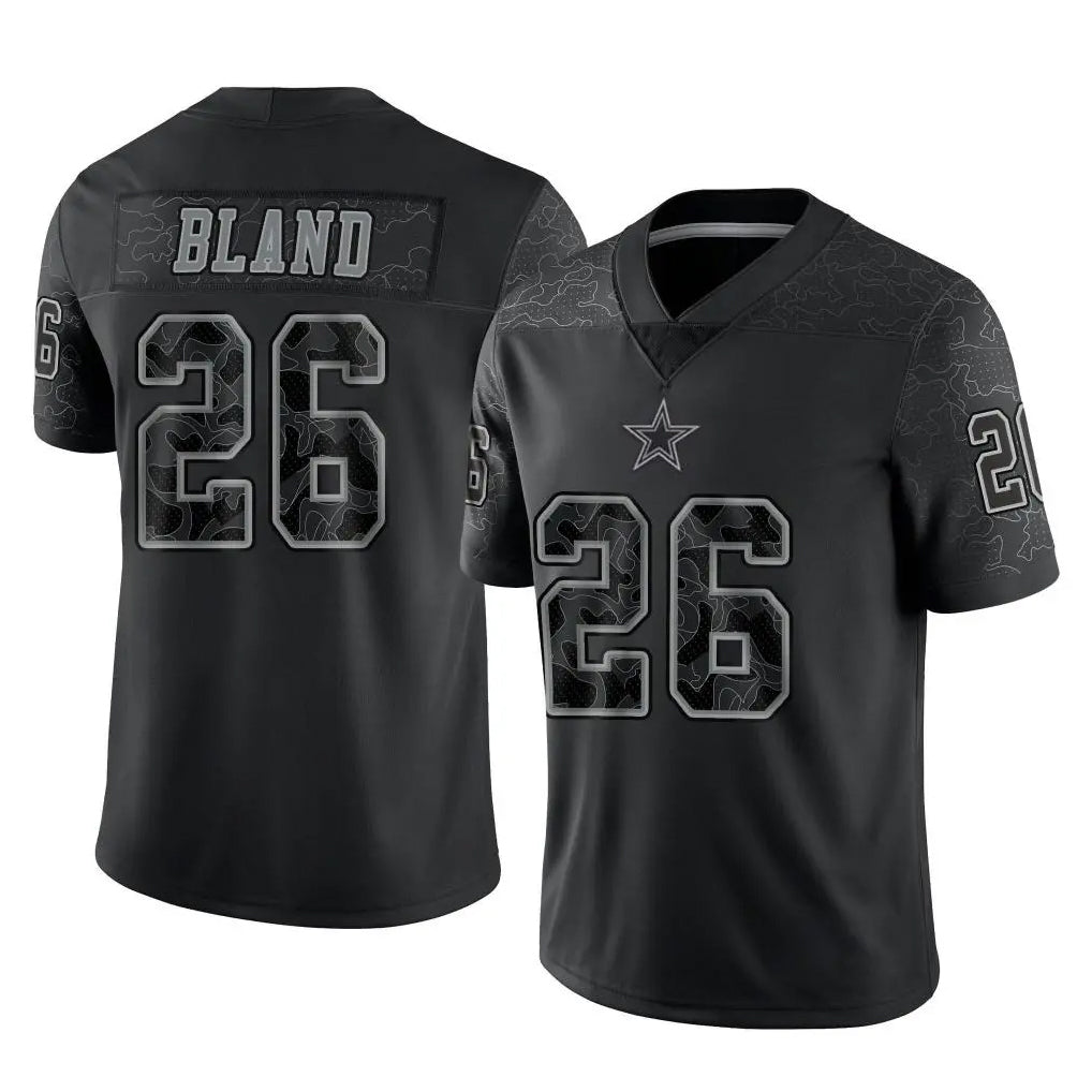 D.Cowboys #26 DaRon Bland Player Black Limited Reflective Home Game ROCER Stitched Jerseys