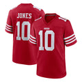 SF.49ers #10 Mac Jones Player Red Game Home ROCER Stitched Jerseys