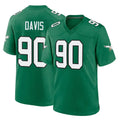 P.Eagles #90 Jordan Davis Player Green Kelly Alternate Home Game ROCER Stitched Jerseys