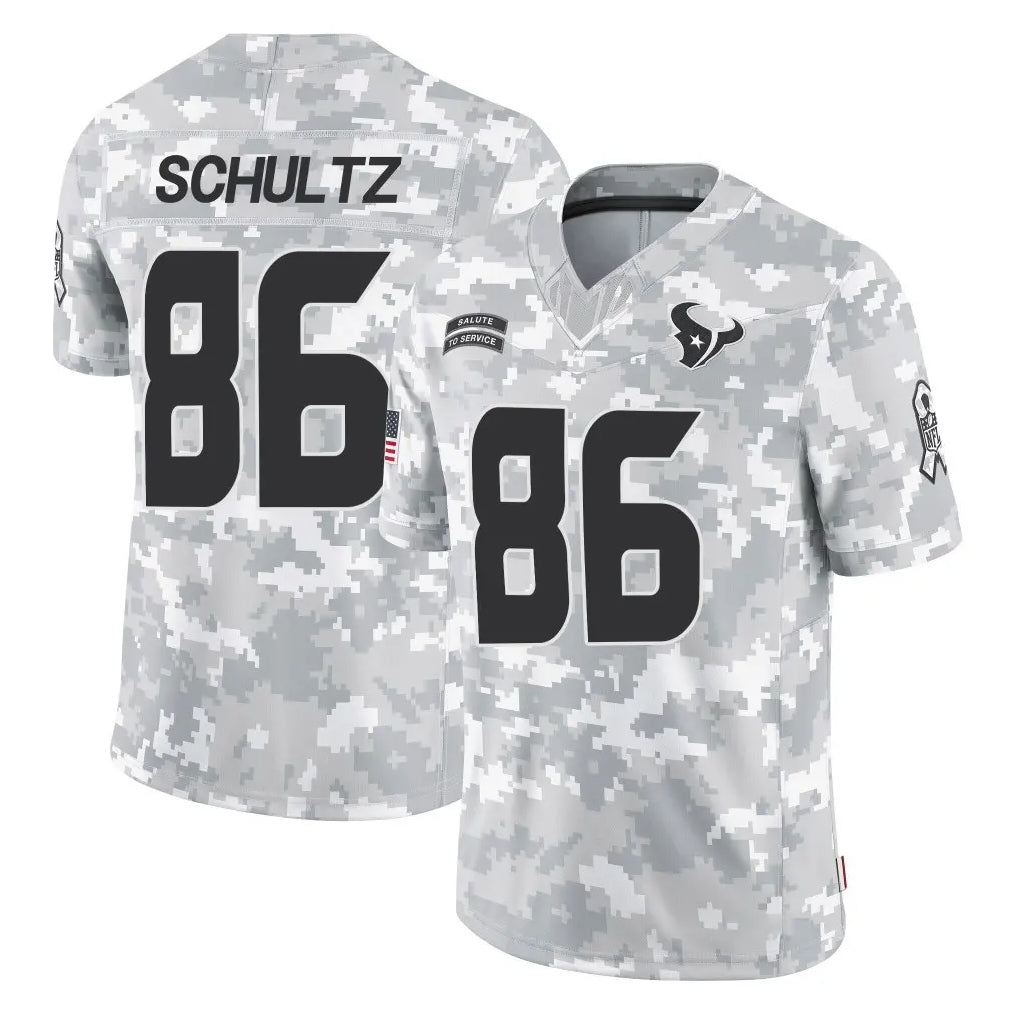 H.Texans #86 Dalton Schultz Player Arctic Camo Salute To Service Limited Game ROCER Stitched Jerseys