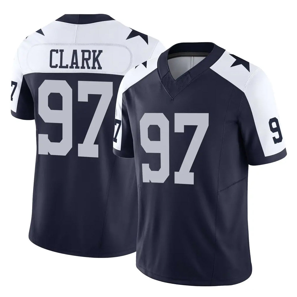 D.Cowboys #97 Kenny Clark Player Navy-White Limited Alternate Vapor F.U.S.E. Home Game ROCER Stitched Jerseys