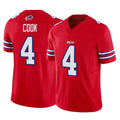B.Bills #4 James Cook III Player Red Vapor F.U.S.E. Jersey Limited Home Game ROCER Stitched Jerseys