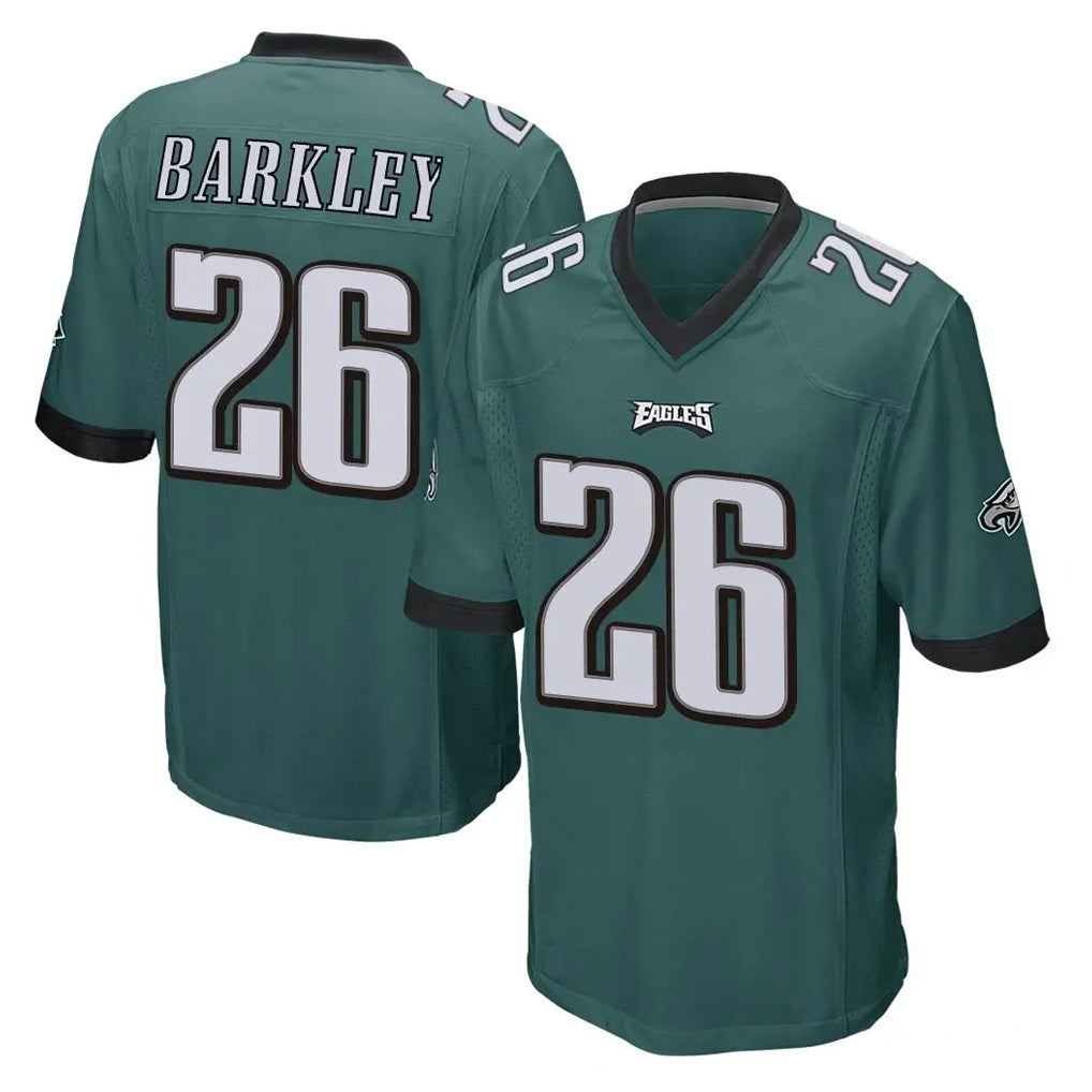 P.Eagles #26 Saquon Barkley Player Team Color Green Home Game ROCER Stitched Jerseys