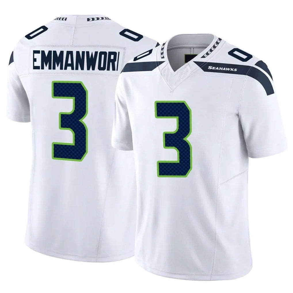 S.Seahawks #3 Nick Emmanwori Player White Limited Vapor F.U.S.E. Home Game ROCER Stitched Jerseys