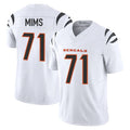 C.Bengals #71 Amarius Mims Player White Vapor F.U.S.E. Limited Home Game ROCER Stitched Jerseys