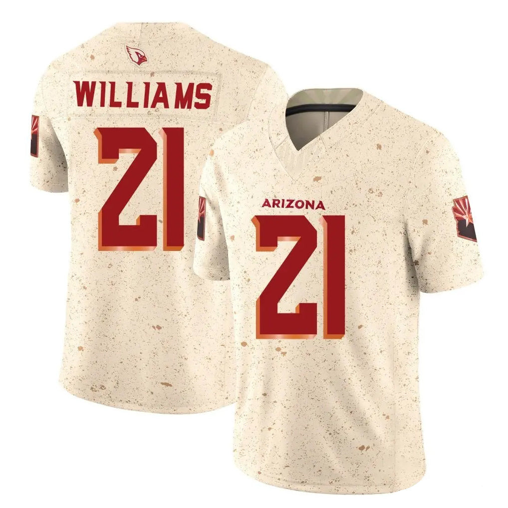 A.Cardinals #21 Garrett Williams Player Cream Rivalries Collection Vapor Limited Home Game ROCER Stitched Jerseys