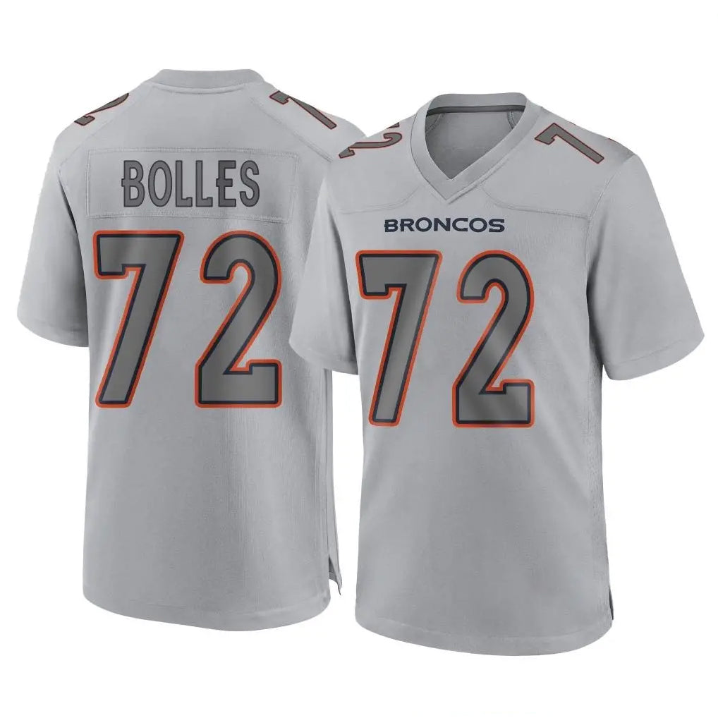 D.Broncos #72 Garett Bolles Player Gray Atmosphere Fashion Limited Game ROCER Stitched Jerseys