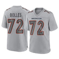 D.Broncos #72 Garett Bolles Player Gray Atmosphere Fashion Limited Game ROCER Stitched Jerseys