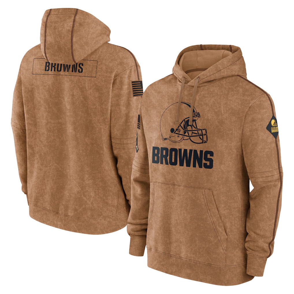 C.Browns ## Browns Blank Player Brown Salute to Service Pullover Hoodie Limited ROCER Stitched Jerseys