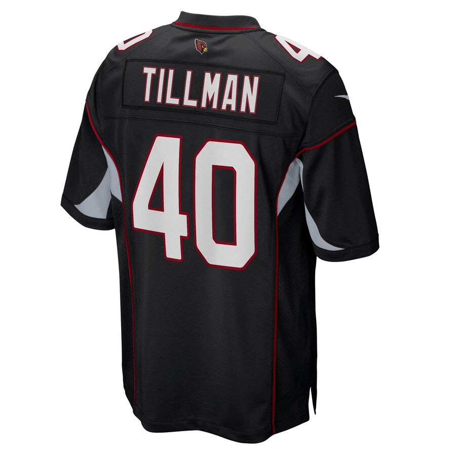 A.Cardinals #40 Pat Tillman Player Black Alternate Game ROCER Stitched Jerseys