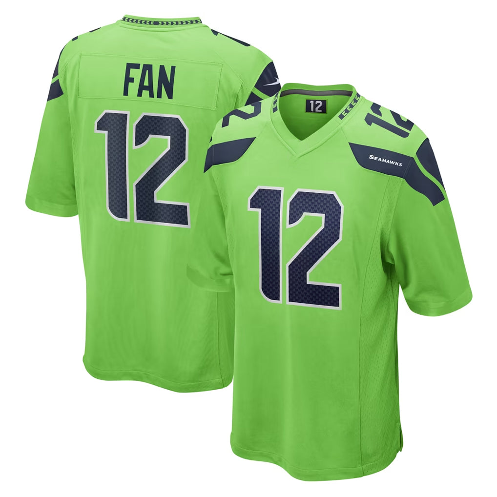 S.Seahawks #12 12th Fan Player Green Home Game ROCER Stitched Jerseys