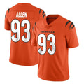 C.Bengals #93 Jonathan Allen Player Orange Vapor Untouchable Limited Home Game ROCER Stitched Jerseys