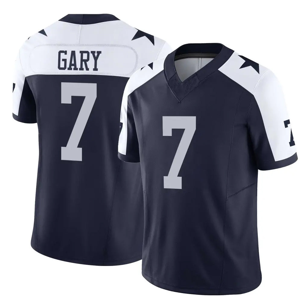 D.Cowboys #7 Rashan Gary Player Navy-White Limited Alternate Vapor F.U.S.E. Home Game ROCER Stitched Jerseys