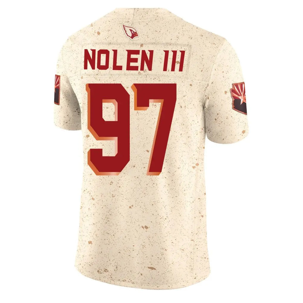 A.Cardinals #97 Walter Nolen III Player Cream Rivalries Collection Vapor Limited Home Game ROCER Stitched Jerseys