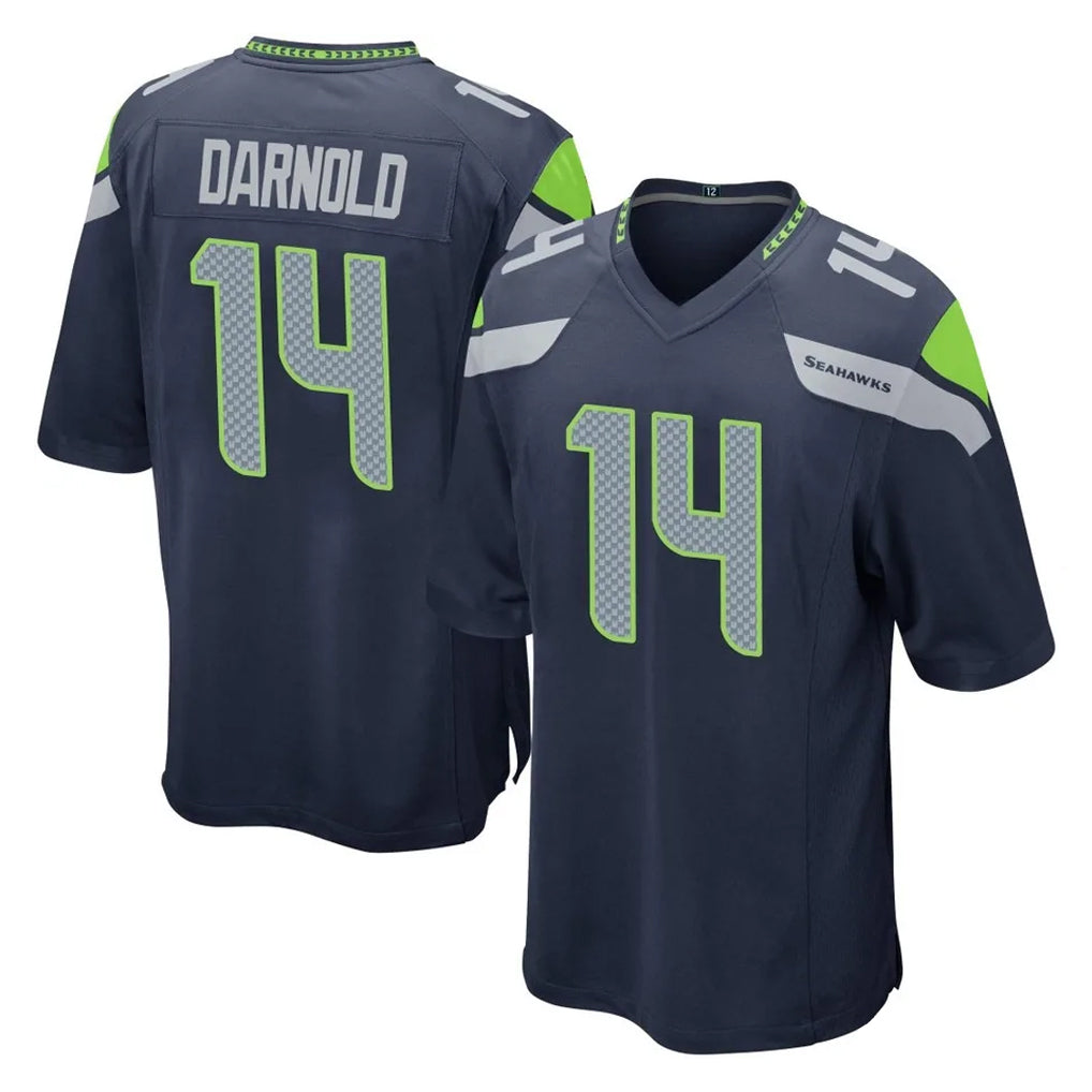 S.Seahawks #14 Sam Darnold Player Navy Home Game ROCER Stitched Jerseys