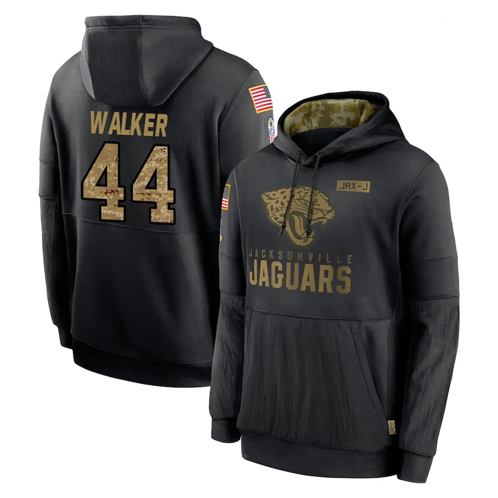 J.Jaguars #44 Travon Walker Player Black Salute to Service Hoodies Limited Game ROCER Stitched Jerseys