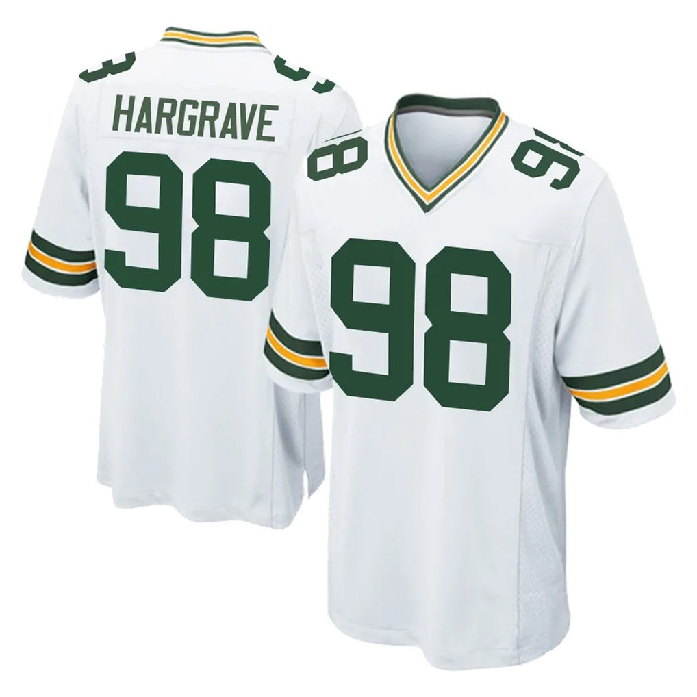 GB.Packers #98 Javon Hargrave Player White Home Game ROCER Stitched Jerseys
