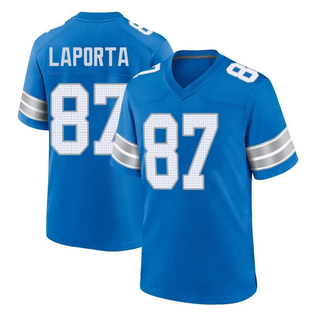 D.Lions #87 Sam LaPorta Player Blue Alternate Home Game ROCER Stitched Jerseys